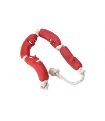 JUGUETE VINILO RISTRA SALCHICHA 75cm