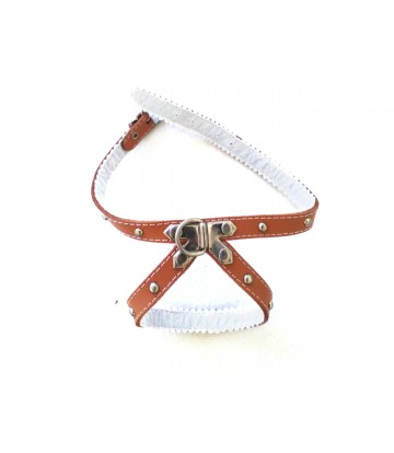 PETRAL CUERO C/FORNITURA 25 CM 2