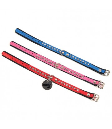 COLLAR PIEL LUXURY SUPER ZIRCON 0,8X25 CM