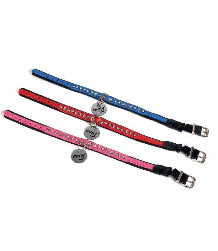 COLLAR GATO PIEL ZIRC/ELAST 1X30 CM