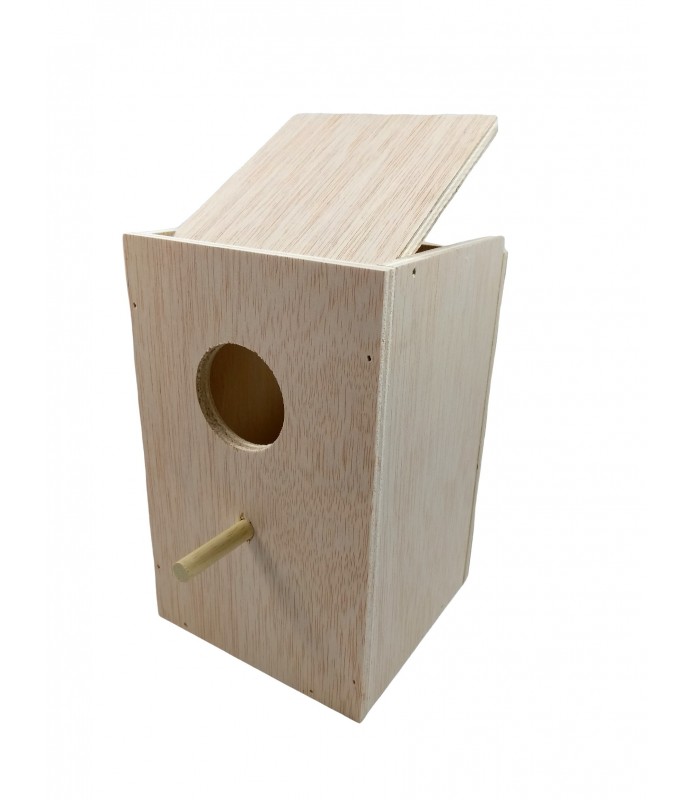 NIDO AGAPORNIS VERTICAL MADERA 14x14x22 cm