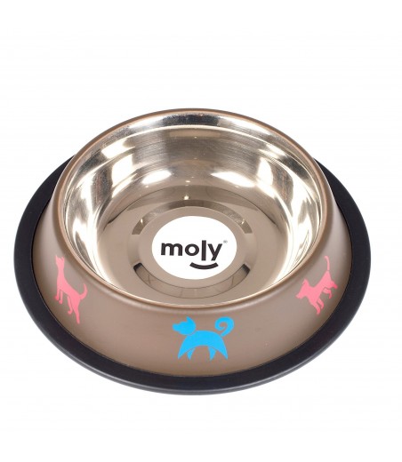 COMEDERO ACERO ANTI-DES DRAW MASCOT. 16CM 0,55 L