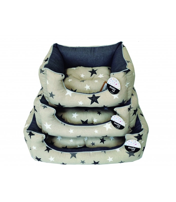 CUNA RECT. ESTRELLITAS/GRIS T-1 50*42*21