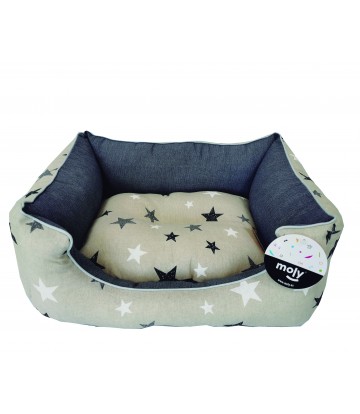 CUNA RECT. ESTRELLITAS/GRIS T-2 60*48*24