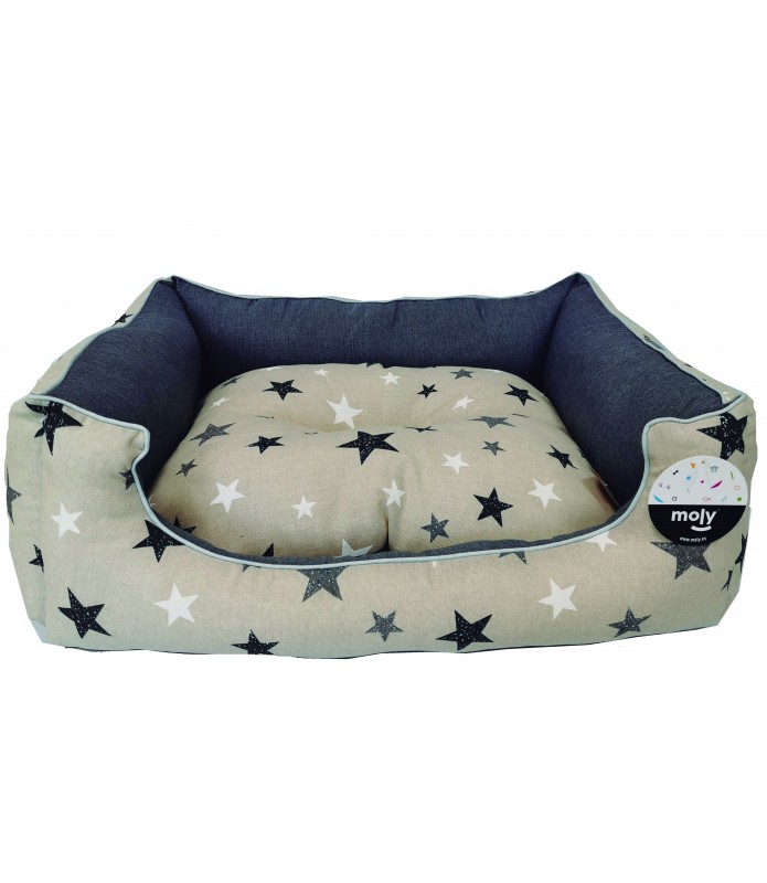 CUNA RECT. ESTRELLITAS/GRIS T-3 75*63*24