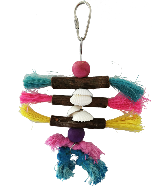 JUGUETE INTERACTIVO TRONQUITOS/FIBRAS/CONCHAS 18x7,5 CM