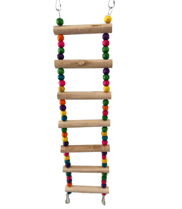 JUGUETE INTERACTIVO ESCALERA PASARELA MADERA COLORES 10x46 CM