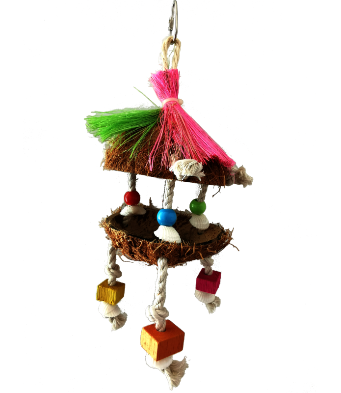 JUGUETE INTERACTIVO COCO/FIBRAS/CONCHAS 28x10 CM JUGUETE INTERACTIVO COCO/FIBRAS/CONCHAS 28x10 CM