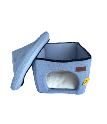 CUNA CASITA DOBLE USO CON COJIN FÁCIL LAVADO