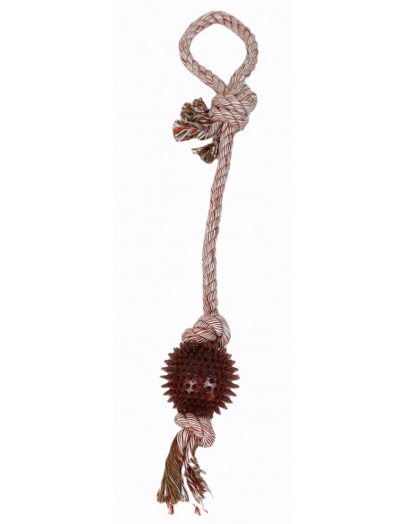 JUGUETE PARA PERROS LANZADERA CUERDA TPR ECO ALGOD SISAL 52CM