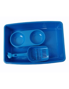 KIT PARA GATO BANDEJA/COMEDERO/PALA 37X26