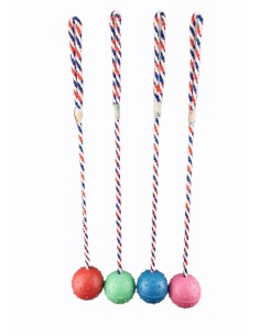 PELOTA CAUCHO 6CM C/RAMAL NYLON