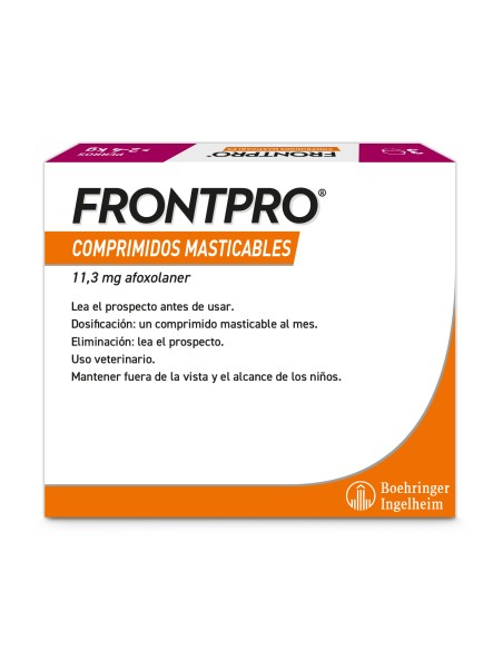 FRONTPRO 2-4 KG COMPRIMIDOS MASTICABLES EFICACES DURANTE 30 DÍAS