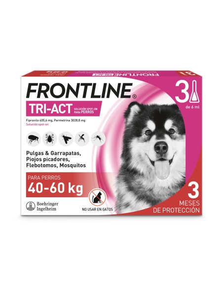 FRONTLINE TRI-ACT ANTIPARASITARIO PARA PERROS 40-60 KG