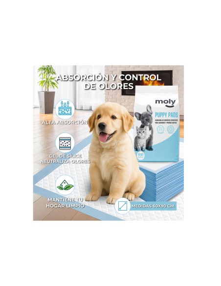 PUPPY PADS EMPAPADORES DESECHABLES 30 unidades 90x60 cm
