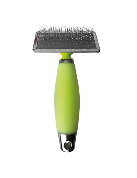 Carda Profesional Silicona con Mango de Gel Terapéutico – Peinado Suave y Sin Tirones para Perro-Raza Mediana y Pequeña