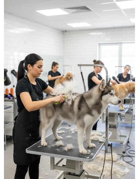 Carda Profesional Silicona con Mango de Gel Terapéutico – Peinado Suave y Sin Tirones para Perro-Raza Mediana y Pequeña