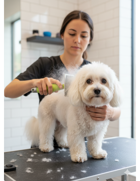 Carda Profesional Silicona con Mango de Gel Terapéutico – Peinado Suave y Sin Tirones para Perros-Razas Grandes