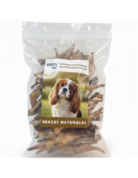 Patas de Pollo Deshidratadas Naturales Moly 500 g | Snack Natural para Perros (26–27 Unidades)