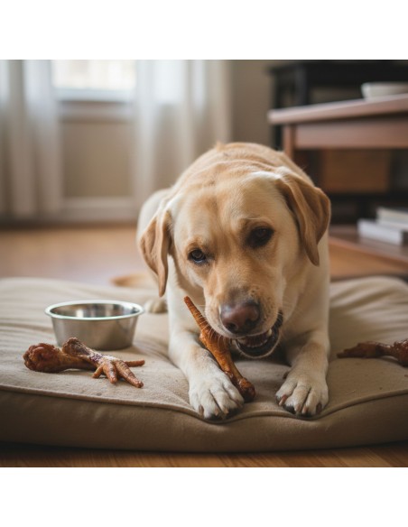 Patas de Pollo Deshidratadas Naturales Moly 500 g | Snack Natural para Perros (26–27 Unidades)