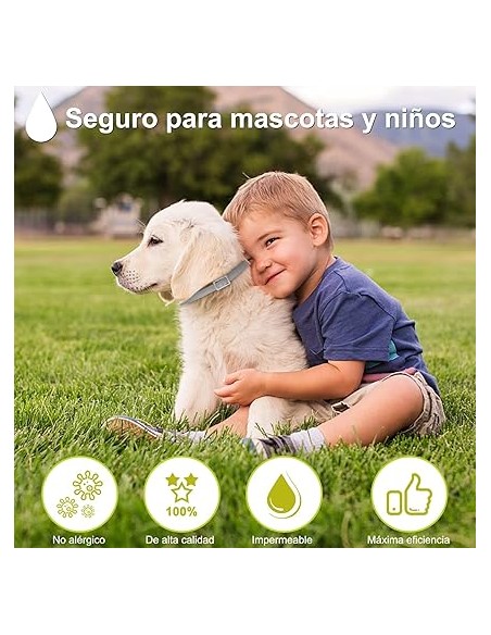 Collar REPELENTE natural Moly | Aceites esenciales contra mosquitos, pulgas, garrapatas y larvas- Lata con 2 collares