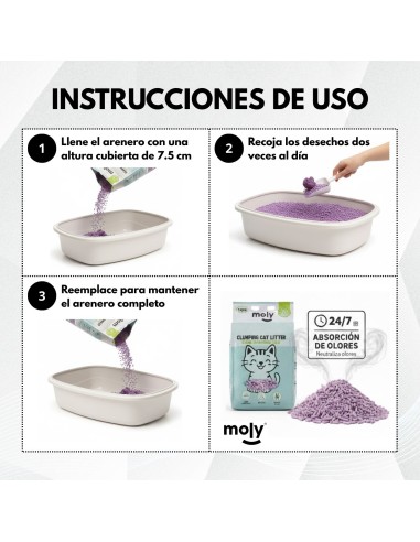 Moly Arena Aglomerante para Gatos,...