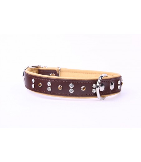 COLLAR PIEL LUXURY CRISTAL 56 CM