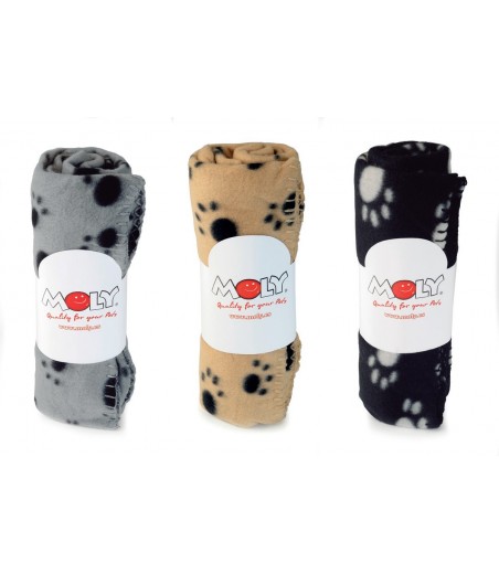 MANTA MULTIUSOS HUELLAS 100 X 70 CM.