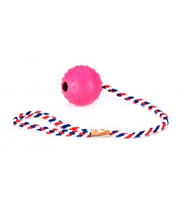 PELOTA CAUCHO 6CM C/RAMAL NYLON 2