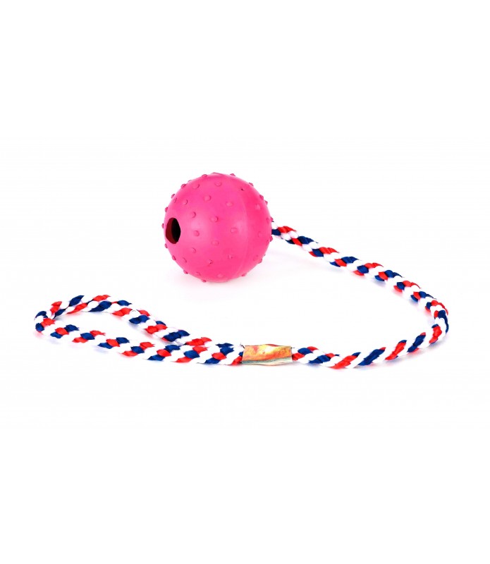 PELOTA CAUCHO 6CM C/RAMAL NYLON