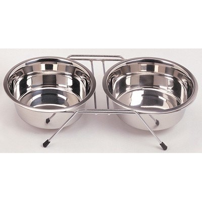 Comedero doble 25cm c-soporte 2 x 260 l