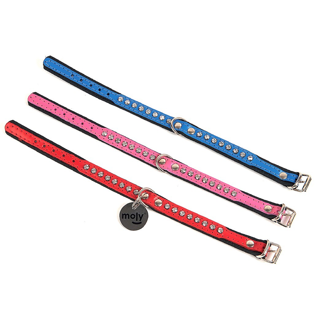 Collar piel luxury super zircon 08 x 25 cm