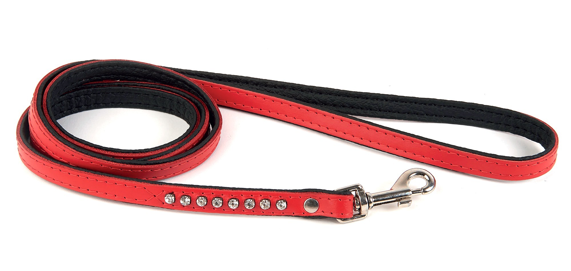 Correa para perros piel super  zircon 12 x 130 cm
