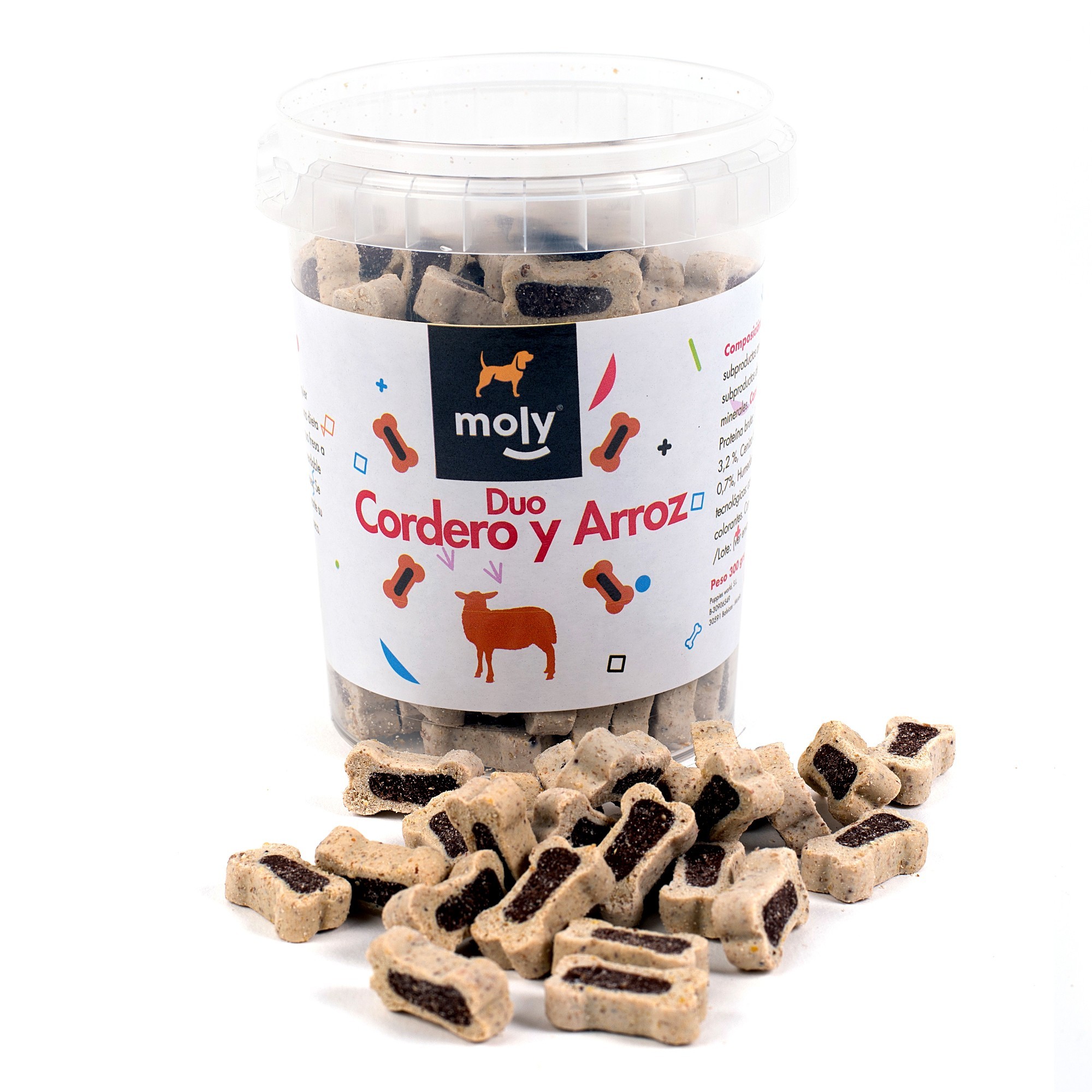 Duo corazones-huesitos de cordero-arroz 300 grs
