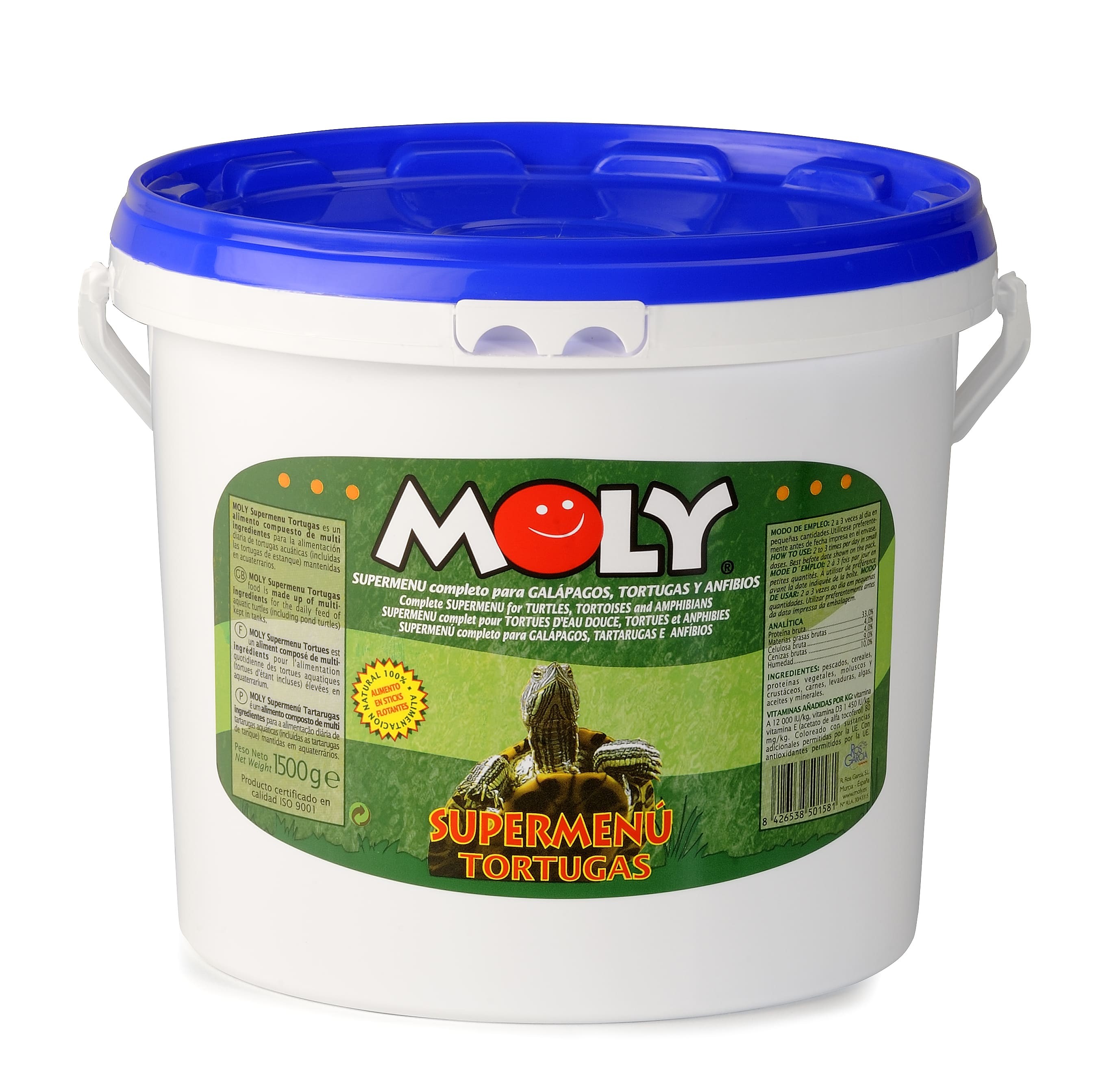 Comida tortugas de agua supermenu moly stick