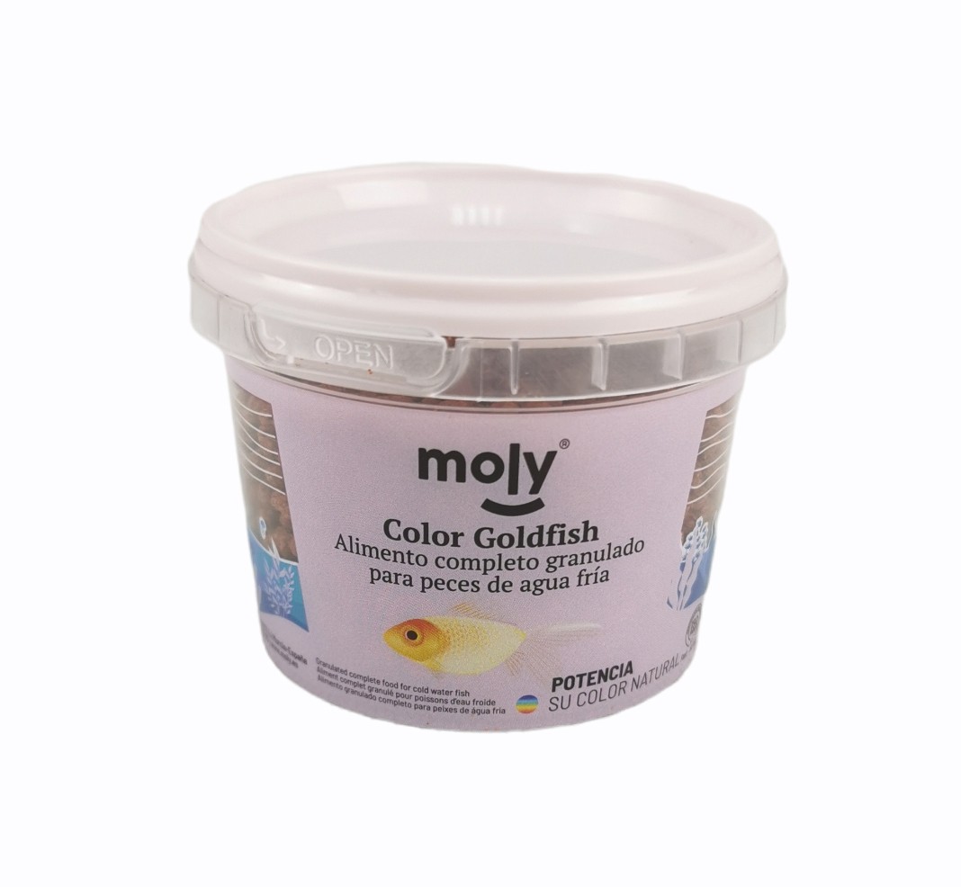 Comida para peces agua fria moly goldfish color granulado