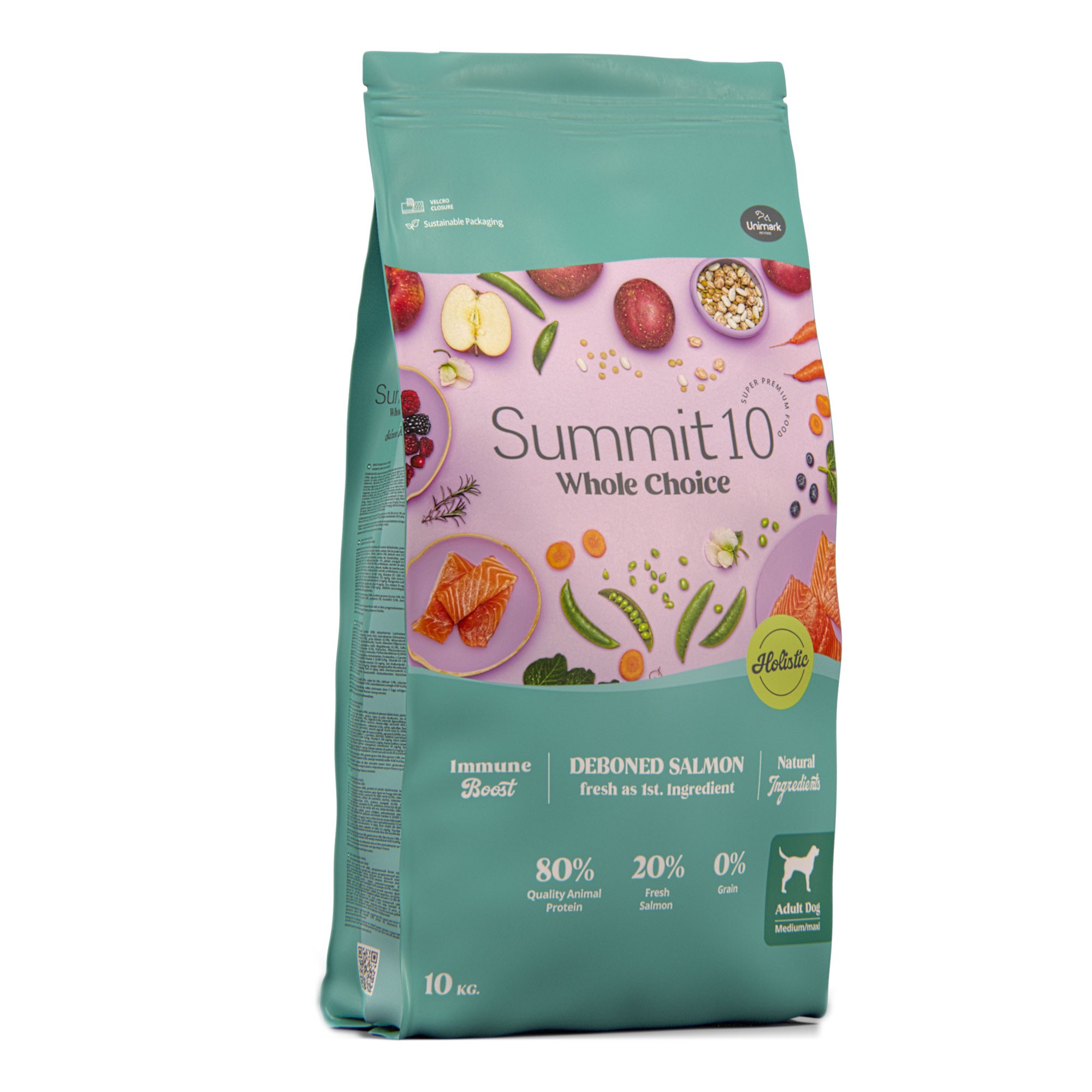 Comida para perros summit whole choice salmon fresco 10 kg