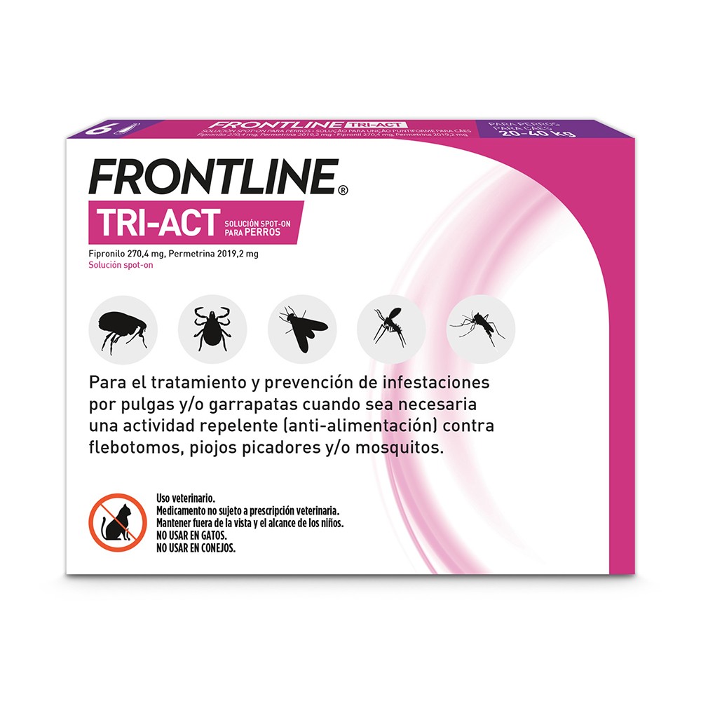 Antiparasitario para perros frontline tri-act 2-5 kg
