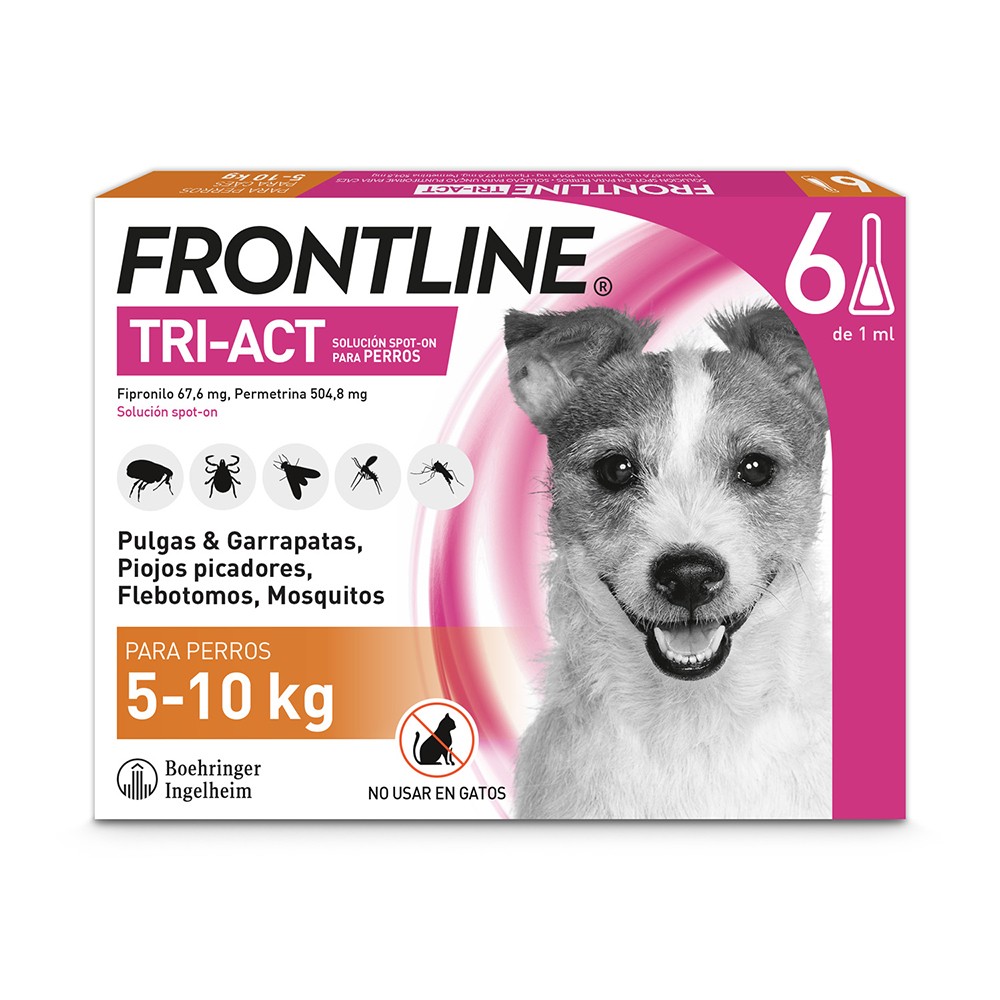 Antiparasitario para perros frontline triact 5-10 kg