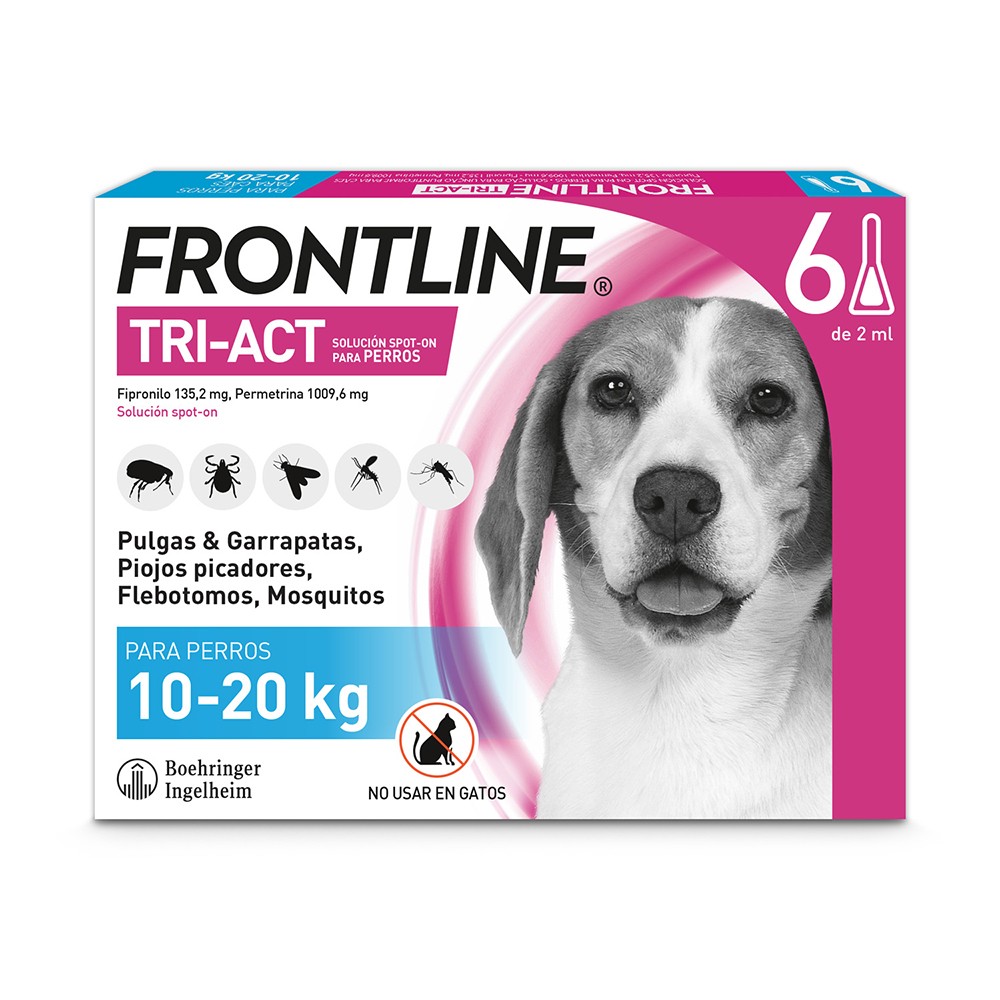 Antiparasitarios para perros frontline tri-act 10-20 kg