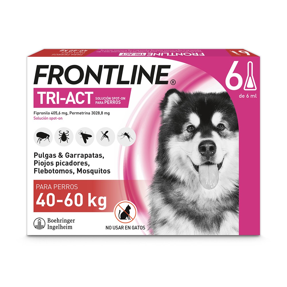 Frontline tri-act antiparasitario para perros 40-60 kg