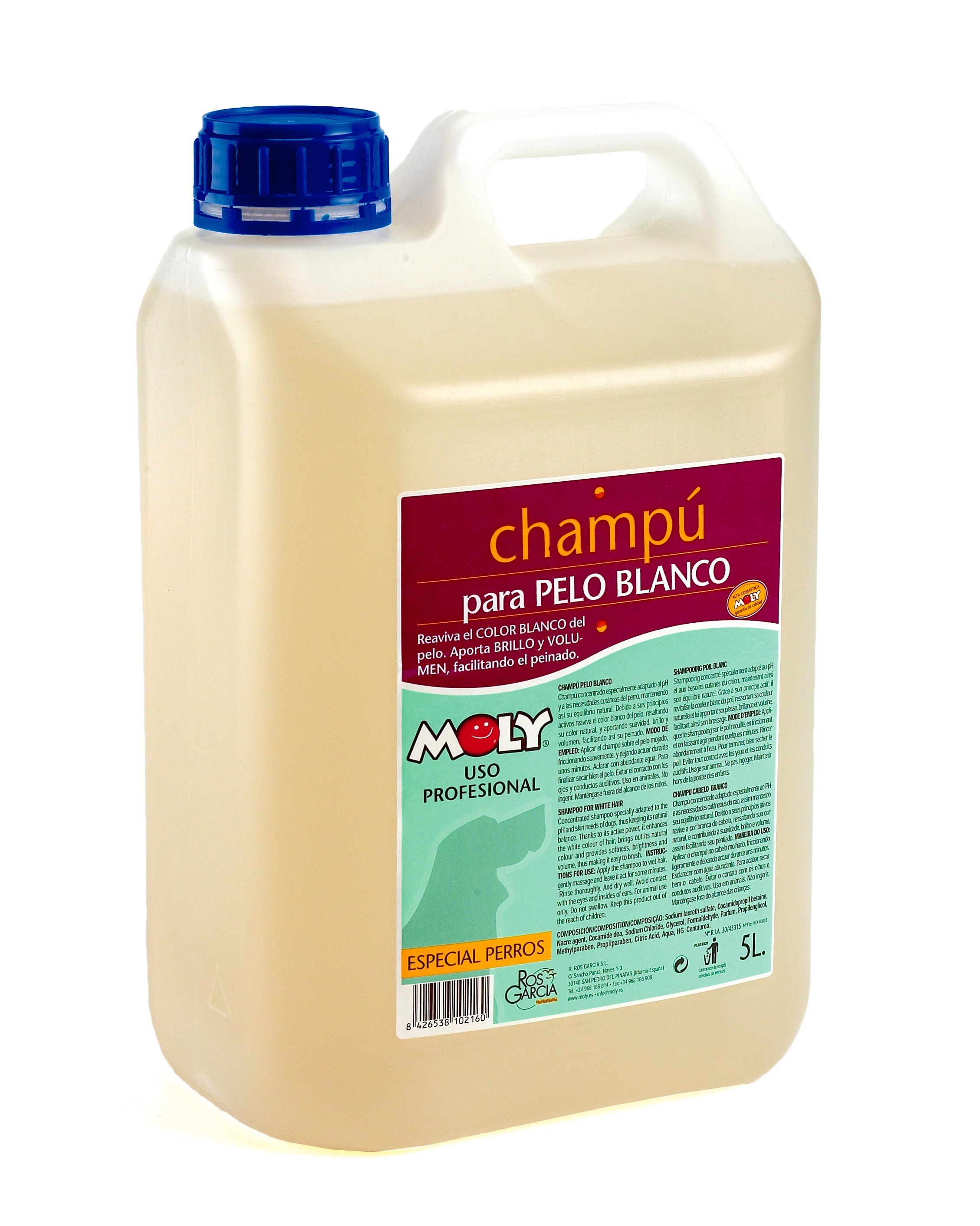 Champu pelo blanco 5 litros
