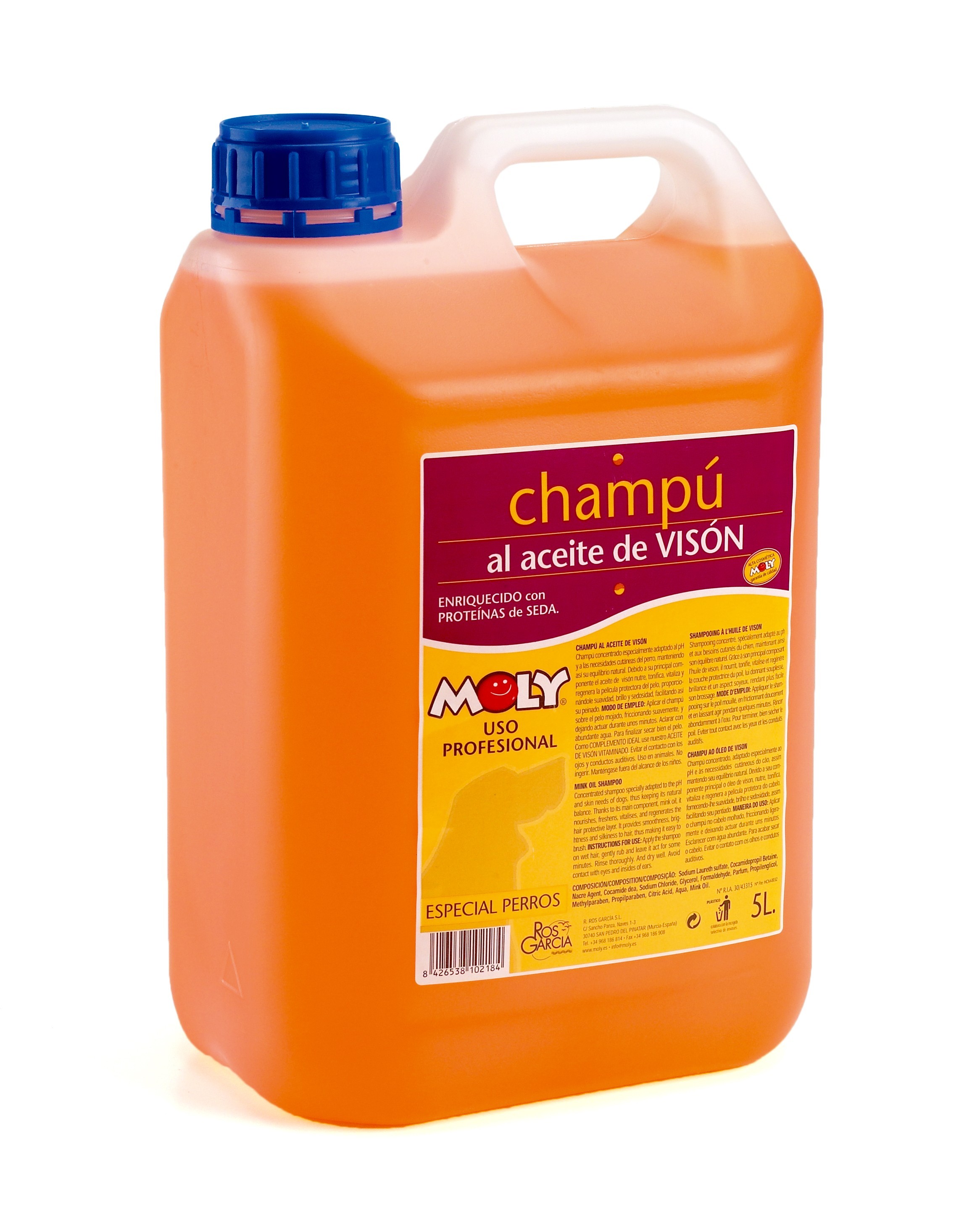 Champu aceite de vison 5 litros yorkshire