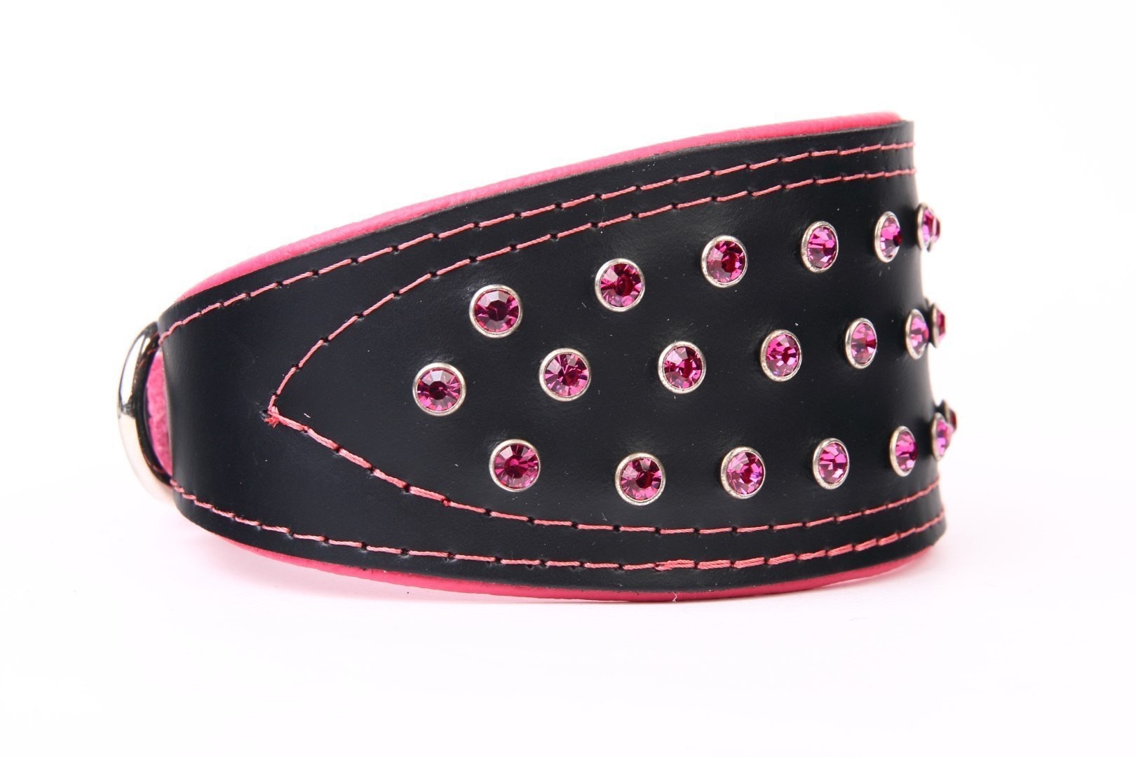 Collar galgo piel luxury cristal 40 cm