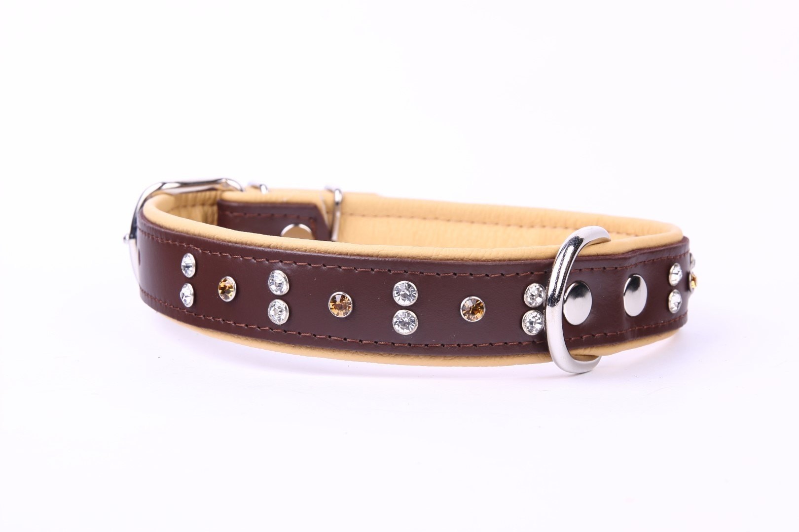Collar piel luxury cristal 56 cm