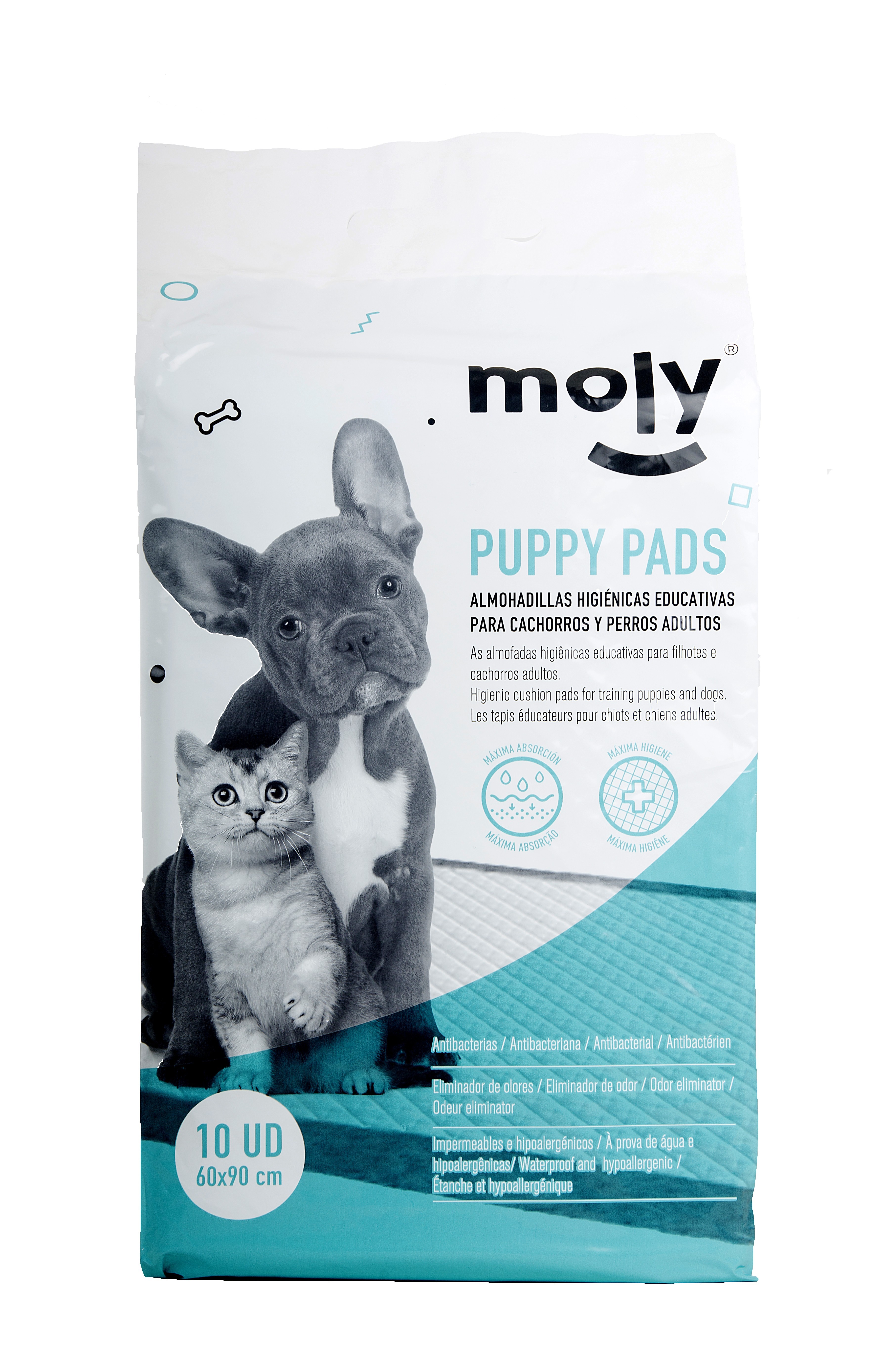 Moly puppy pads empapadores desechables 90x60